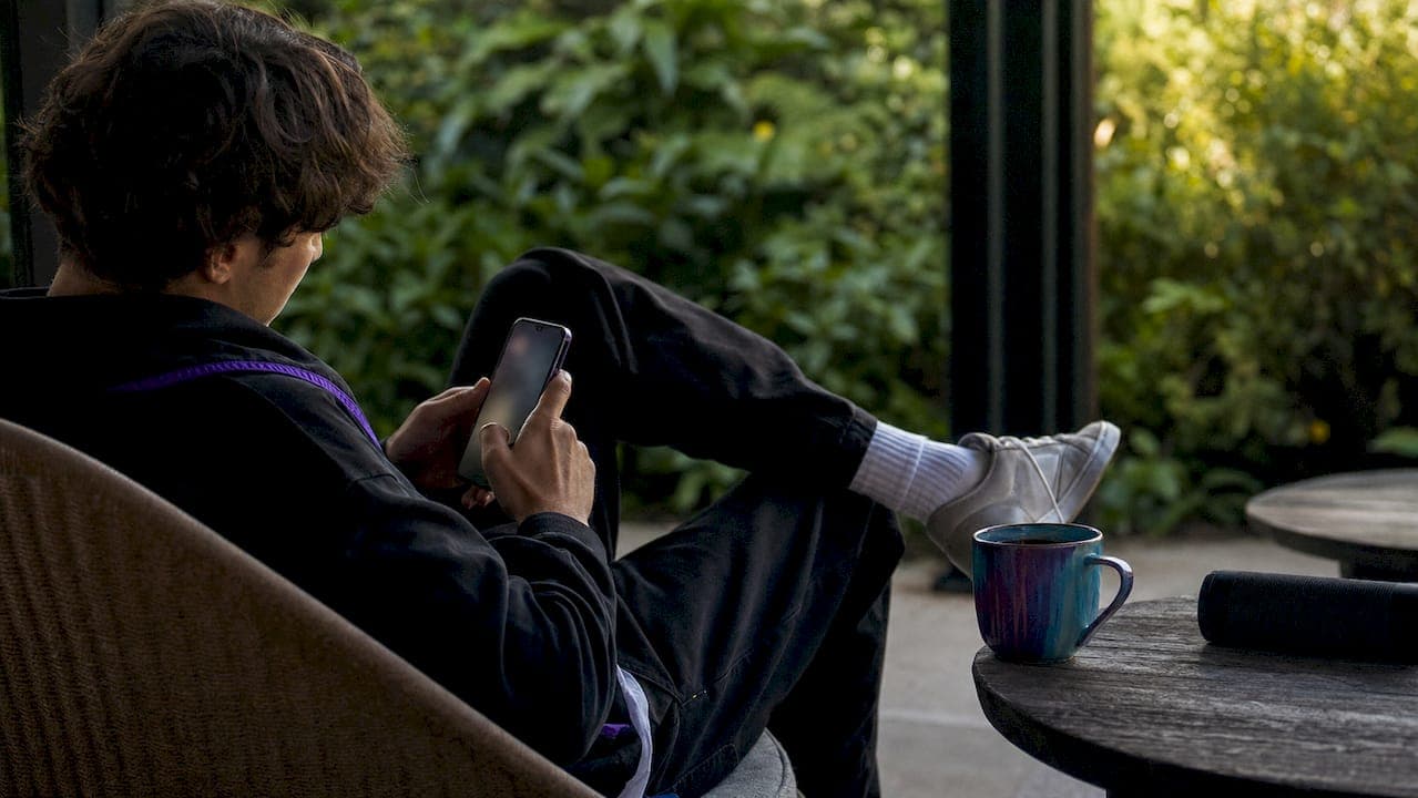 Person watching short-form video on phone