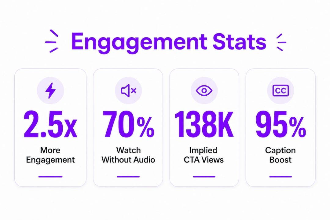 Infographic showing short-form video engagement statistics