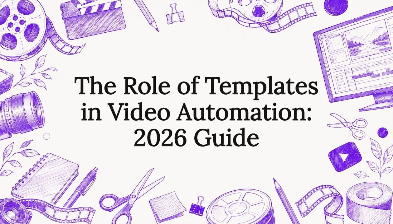 Decorative title card illustration themed on video templates